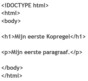 Linux HTML pagina voorbeeld